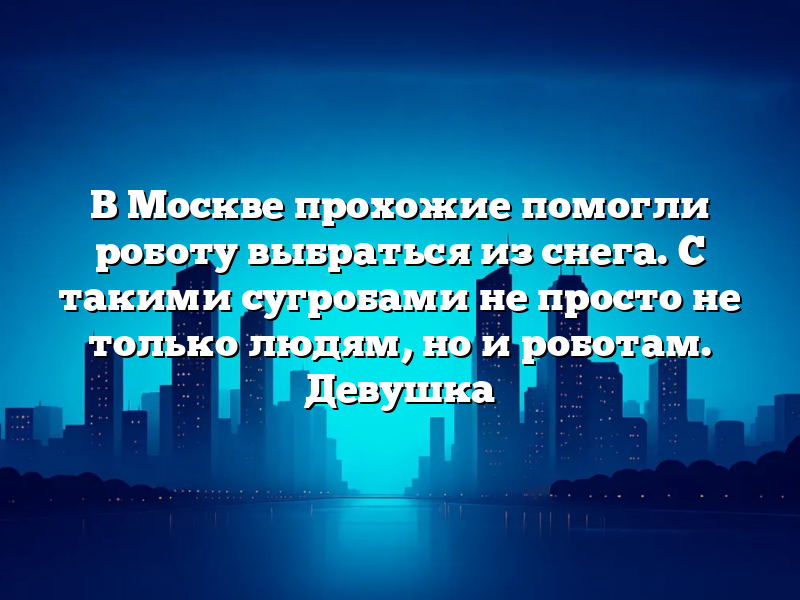 В Москве прохожие помогли роботу выбраться из снега. С такими сугробами не просто не только людям, но и роботам. Девушка