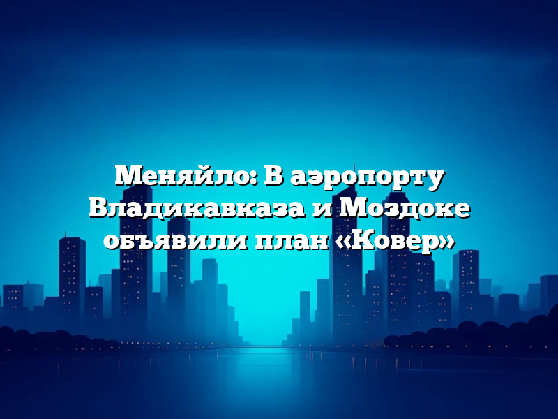 Меняйло: В аэропорту Владикавказа и Моздоке объявили план «Ковер»