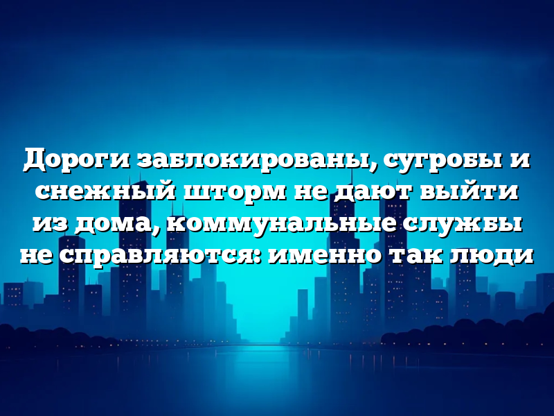 Дороги заблокированы, сугробы и снежный шторм не дают выйти из дома, коммунальные службы не справляются: именно так люди