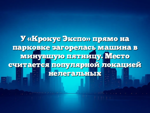 У «Крокус Экспо» прямо на парковке загорелась машина в минувшую пятницу. Место считается популярной локацией нелегальных