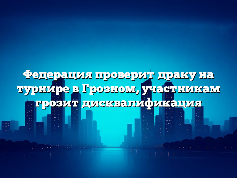 Федерация проверит драку на турнире в Грозном, участникам грозит дисквалификация