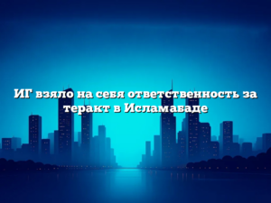 ИГ взяло на себя ответственность за теракт в Исламабаде