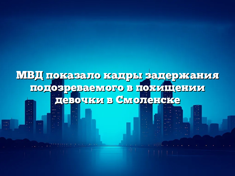 МВД показало кадры задержания подозреваемого в похищении девочки в Смоленске