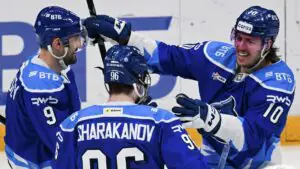 Московское «Динамо» второй раз по ходу сезона обыграло «Металлург» в матче КХЛ