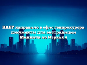 НАБУ направило в офис генпрокурора документы для экстрадиции Миндича из Израиля