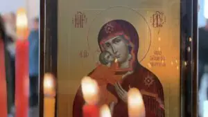 В Костромской области для бойцов 331-го полка изготовили двустороннюю икону