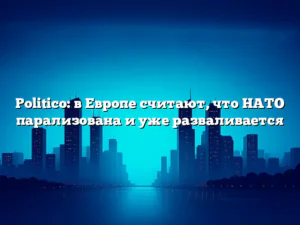 Politico: в Европе считают, что НАТО парализована и уже разваливается