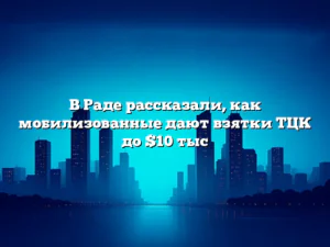 В Раде рассказали, как мобилизованные дают взятки ТЦК до $10 тыс