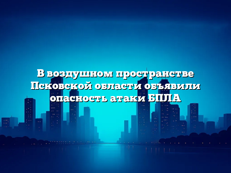 В воздушном пространстве Псковской области объявили опасность атаки БПЛА