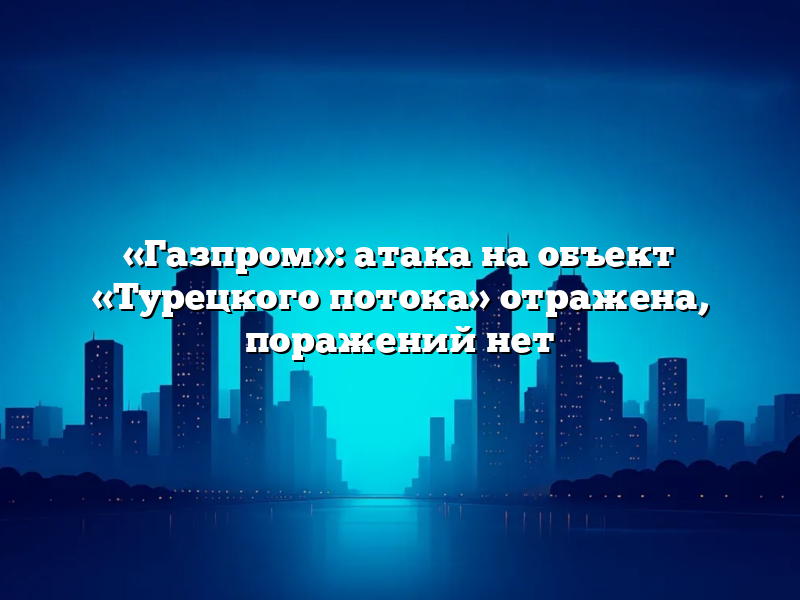 «Газпром»: атака на объект «Турецкого потока» отражена, поражений нет