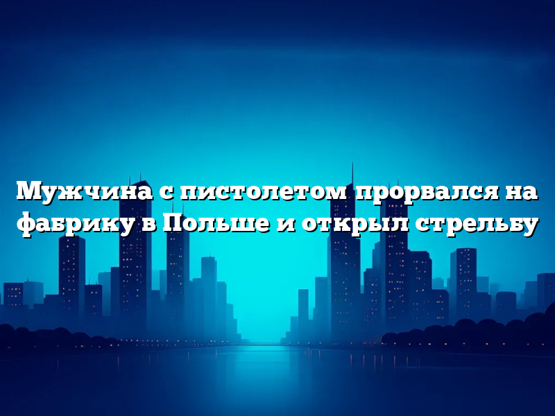 Мужчина с пистолетом прорвался на фабрику в Польше и открыл стрельбу