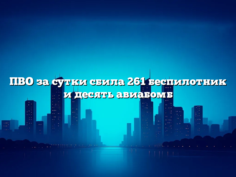 ПВО за сутки сбила 261 беспилотник и десять авиабомб
