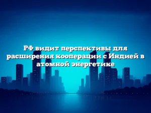 РФ видит перспективы для расширения кооперации с Индией в атомной энергетике
