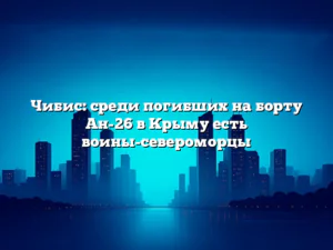 Чибис: среди погибших на борту Ан-26 в Крыму есть воины-североморцы