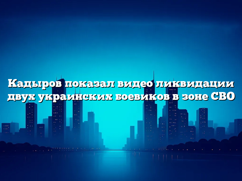 Кадыров показал видео ликвидации двух украинских боевиков в зоне СВО