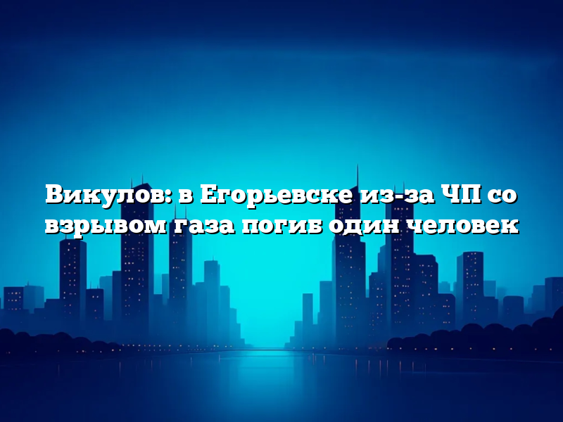 Викулов: в Егорьевске из-за ЧП со взрывом газа погиб один человек
