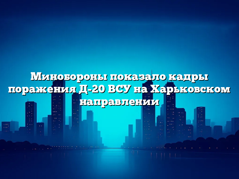 Минобороны показало кадры поражения Д-20 ВСУ на Харьковском направлении