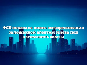 ФСБ показала видео обезвреживания заложенной агентом Киева под автомобиль бомбы