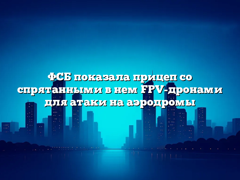 ФСБ показала прицеп со спрятанными в нем FPV-дронами для атаки на аэродромы
