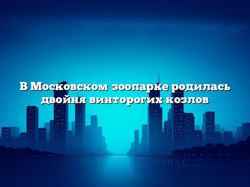 В Московском зоопарке родилась двойня винторогих козлов