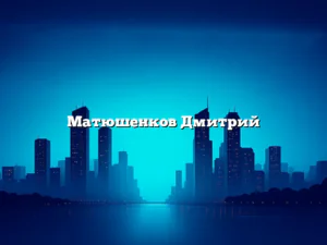 Матюшенков Дмитрий