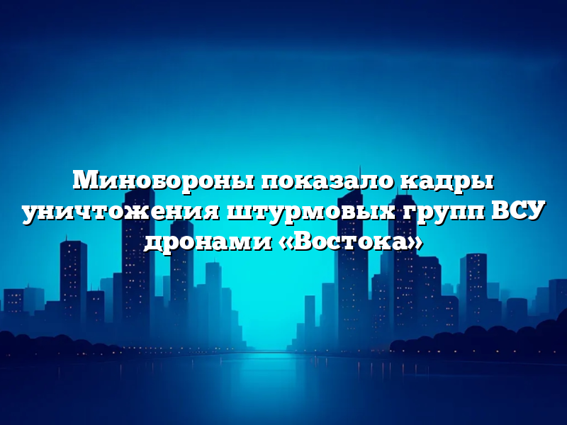 Минобороны показало кадры уничтожения штурмовых групп ВСУ дронами «Востока»