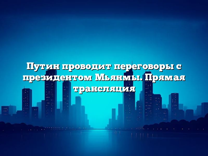 Путин проводит переговоры с президентом Мьянмы. Прямая трансляция