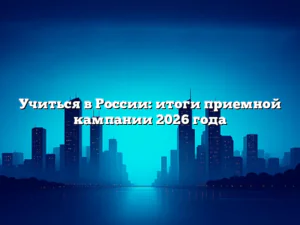 Учиться в России: итоги приемной кампании 2026 года
