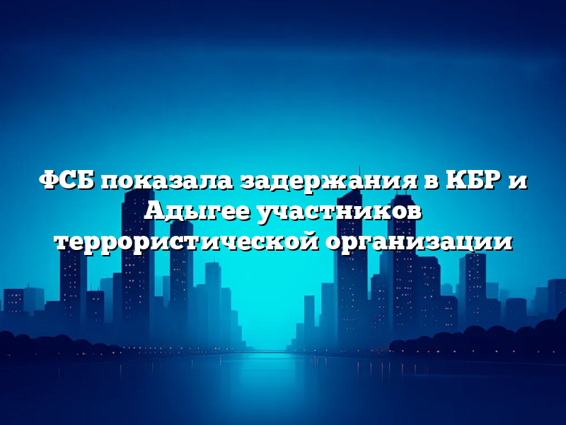 ФСБ показала задержания в КБР и Адыгее участников террористической организации